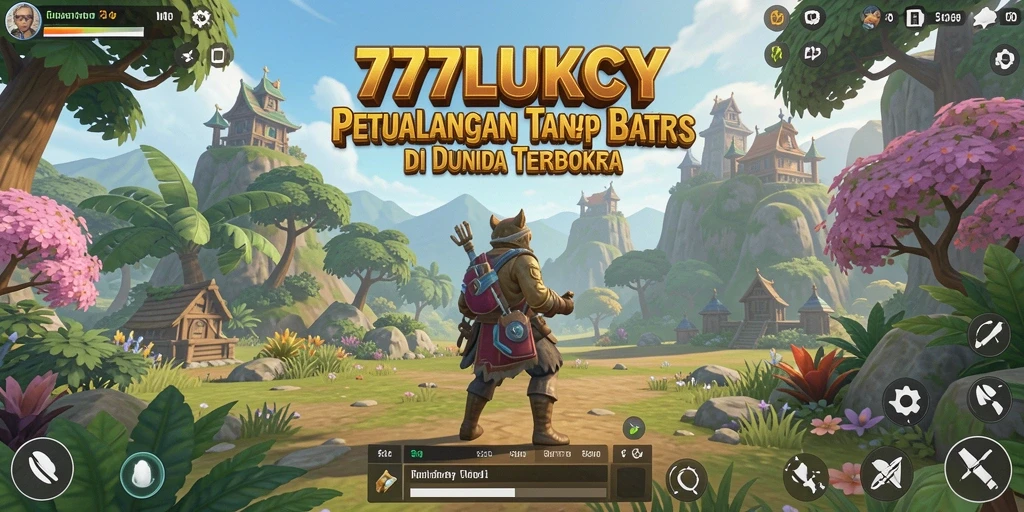 Screenshot gameplay <strong>777LUKCY</strong> menampilkan pengembaraan seru di dunia terbuka.
