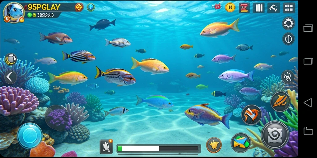 Screenshot gameplay Tembak Ikan 95PGPLAY yang menarik dan seru.
