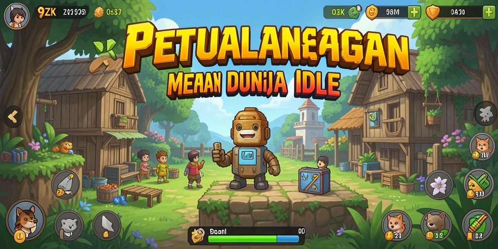 Tampilan gameplay <strong>9ZK</strong> yang menarik dengan karakter beraksi otomatis.