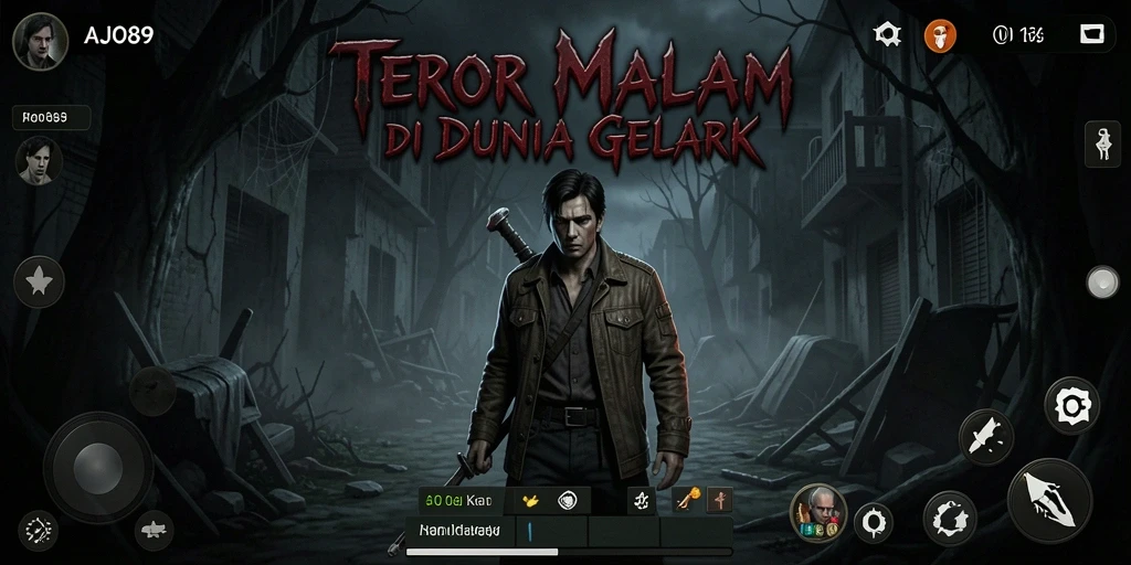 Screenshot AJO89 menampilkan suasana gelap dan mencekam dari gameplay.