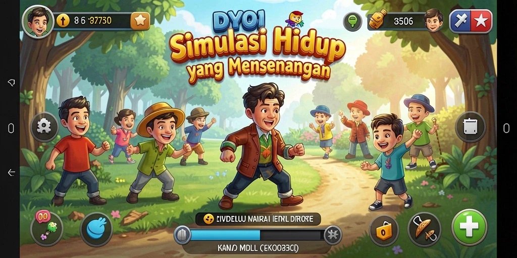 Tampilan gameplay seru di dunia simulasi DY01.