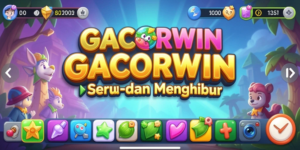 Screenshot gameplay GACORWIN yang penuh warna dan seru.