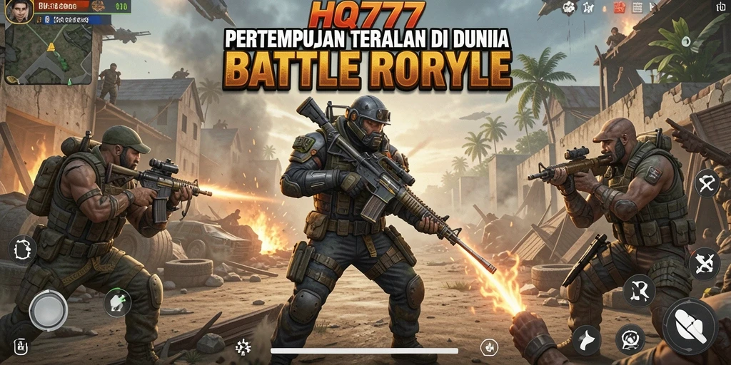Gameplay seru dan menegangkan dari HQ777 dalam pertempuran Battle Royale.