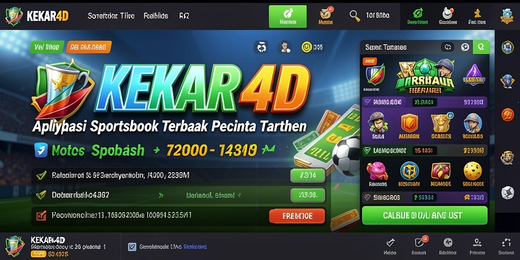 Tampilan gameplay Sportsbook yang menarik di KEKAR4D.