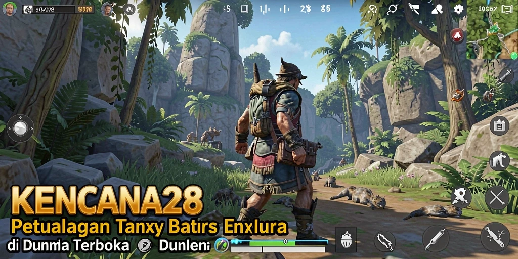 Screenshot KENCANA28 menampilkan eksplorasi dunia terbuka yang memukau.
