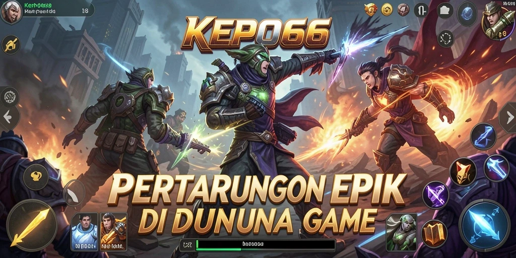 Screenshot utama KEPO66 menampilkan aksi pertarungan yang intens.