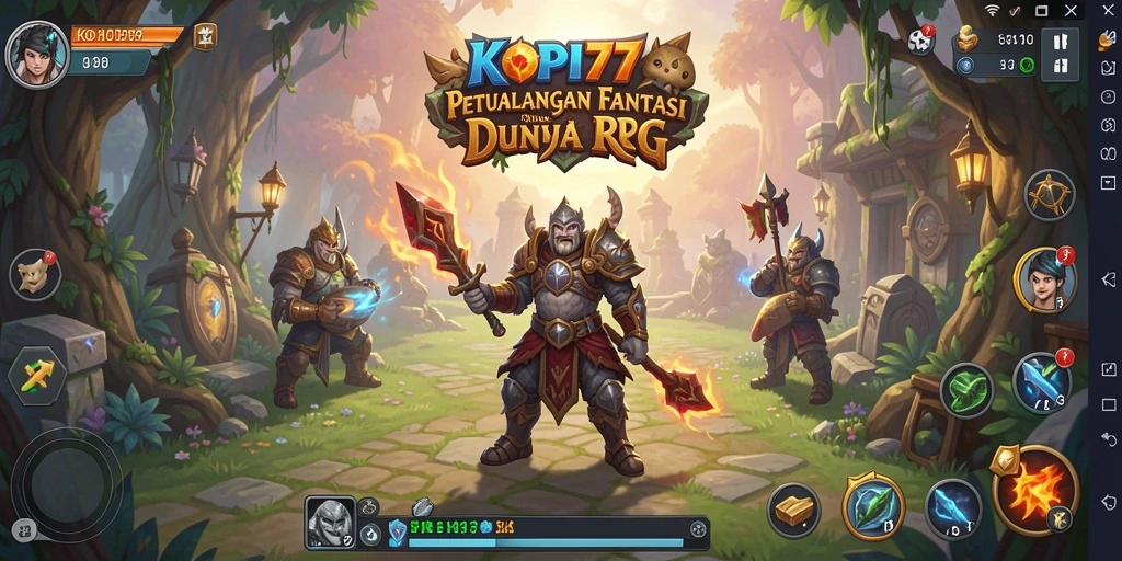 Screenshot gameplay KOPI77 menampilkan aksi seru di dunia RPG.