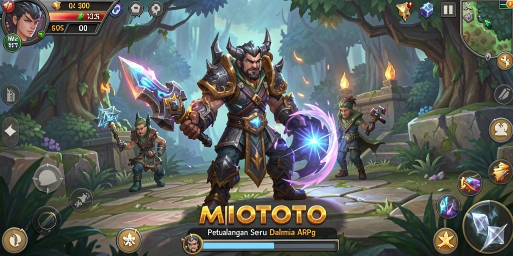 Tampilan aksi seru dalam dunia fantasi MIOTOTO.
