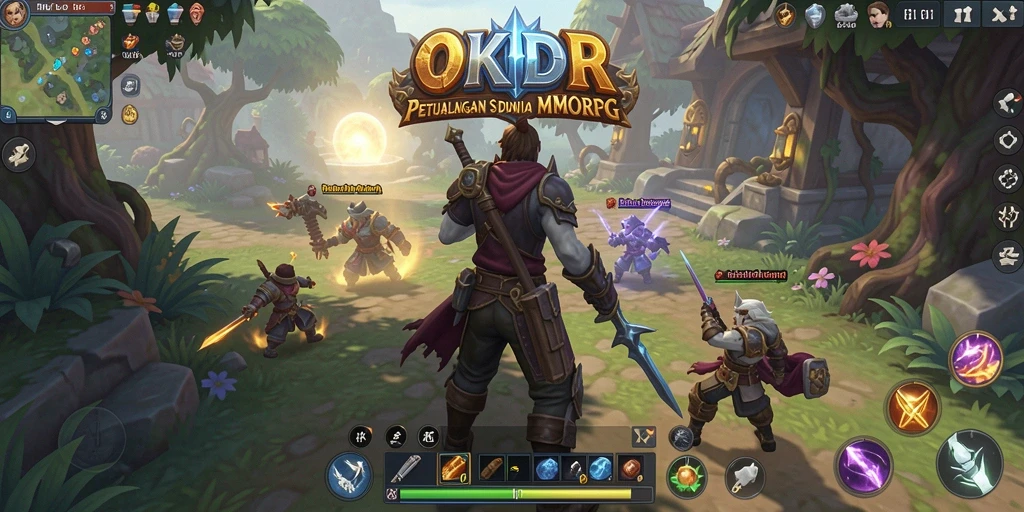 Screenshot gameplay OKIDR menampilkan petualangan seru di dunia MMORPG.