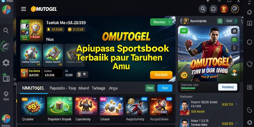 Tampilan antarmuka OMUTOGEL yang menarik dengan fitur taruhan mudah.