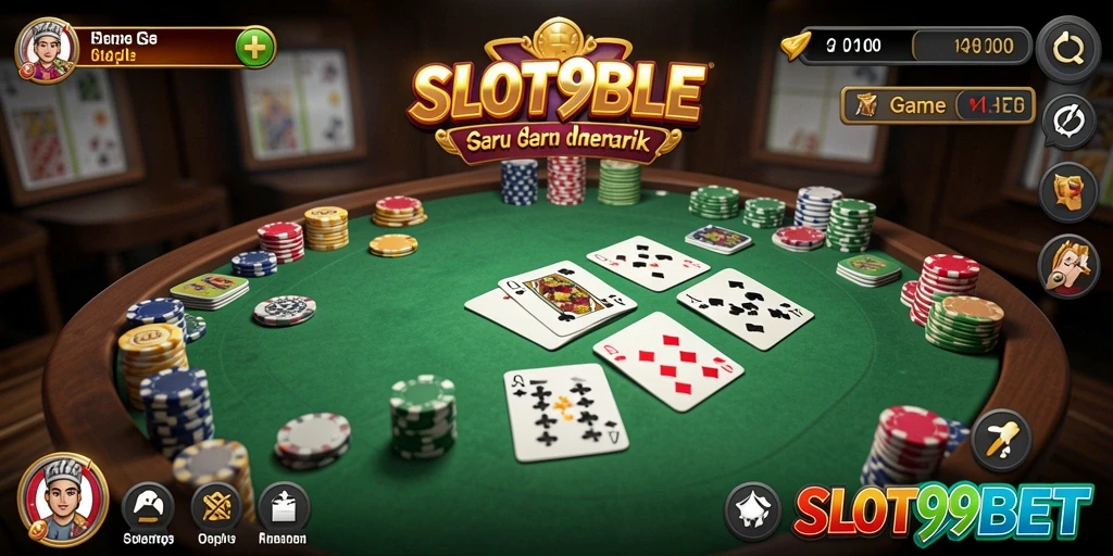 Tampilan gameplay Gaple yang seru di SLOT99BET.