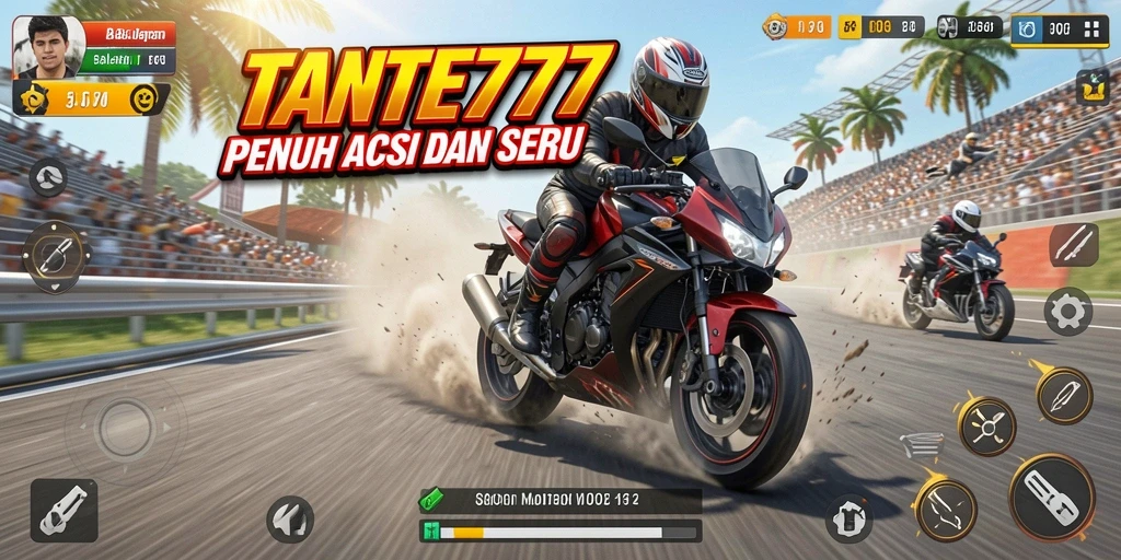 Gameplay seru balapan motor di TANTE777.