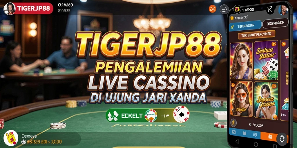 Tampilan gameplay Live Casino yang mendebarkan di TIGERJP88.