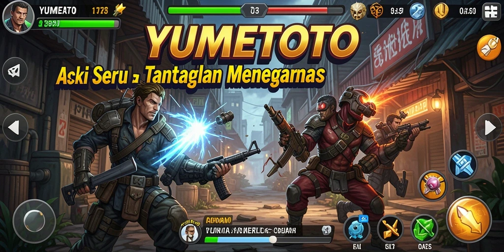 Screenshot YUMETOTO memperlihatkan aksi seru dalam permainan.
